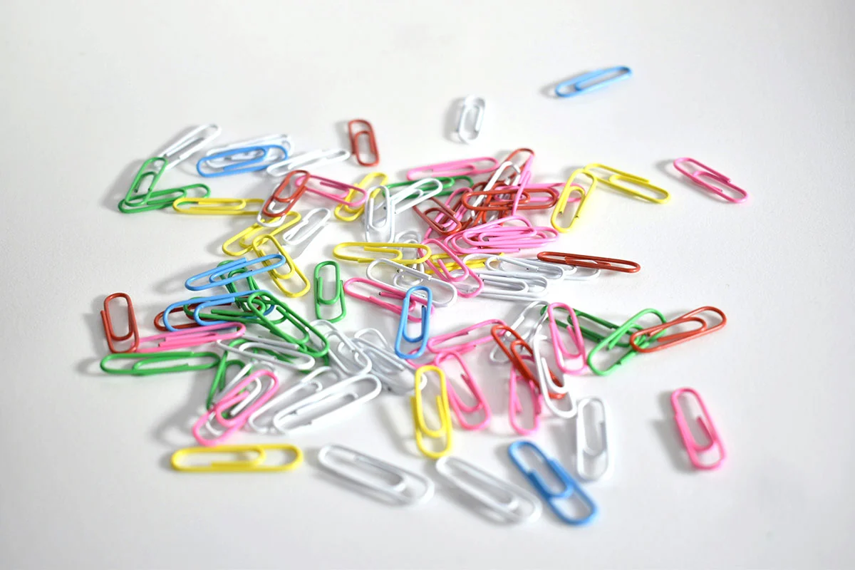 Colorful Metal Paperclips